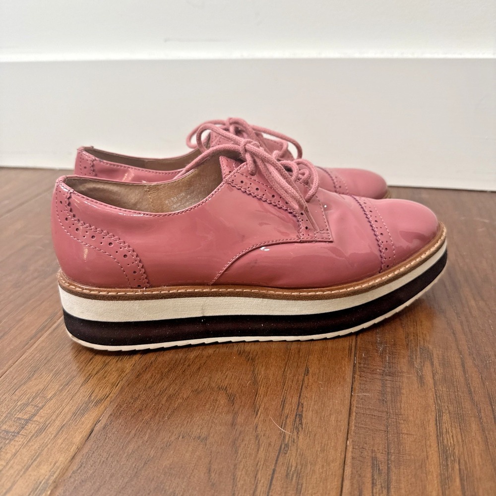 HALOGEN Atlantic-Pacific Platform Gabriela Patent Oxford Chunky Academia 7.5